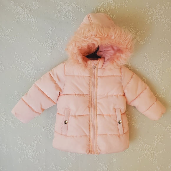 JS Pink Puffer Jacket Sz 18m! - Picture 1 of 7